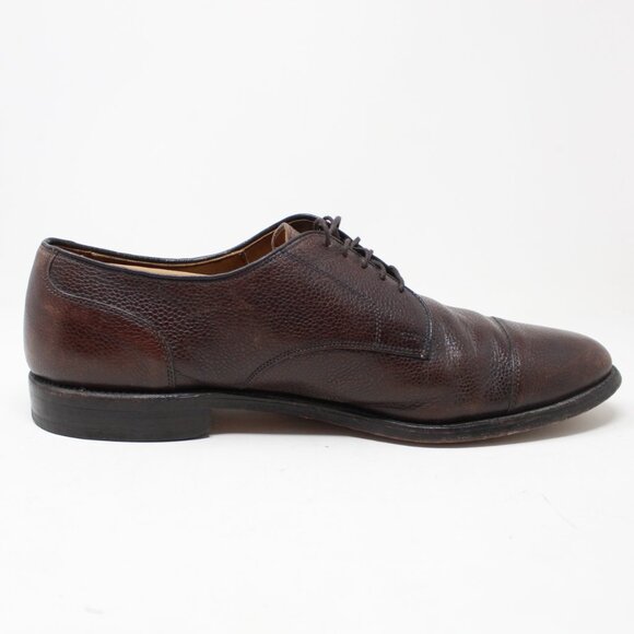 Allen Edmonds Margate Dress Shoes Mens 11 D Brown Cap Toe Oxford Derby Leather main image 14